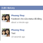 Facebook cho phép sửa status đã đăng