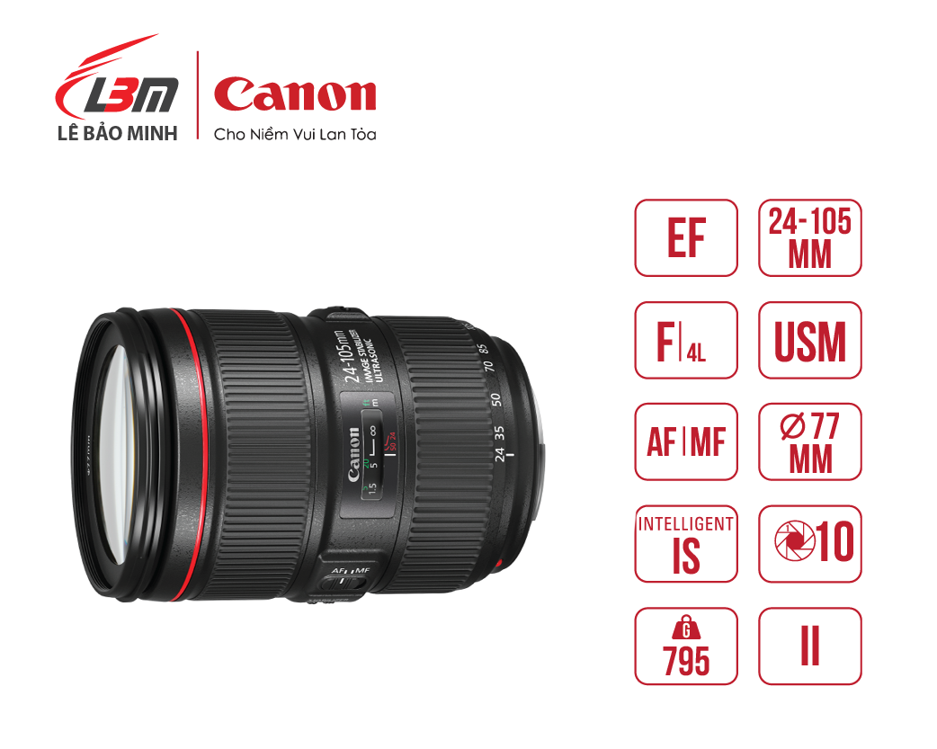 Ống kính Canon EF24-105mm f/4L IS II USM