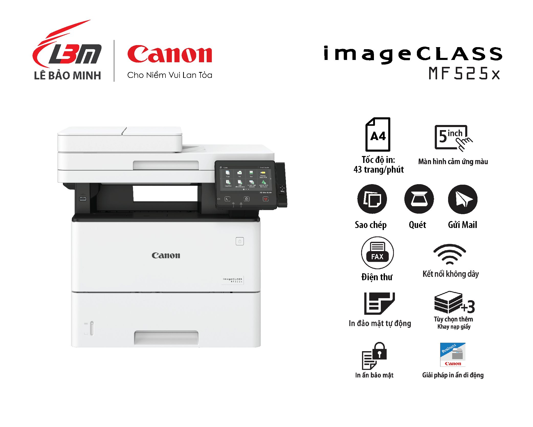 Máy in Canon MF 525x Đa năng (+Fax)