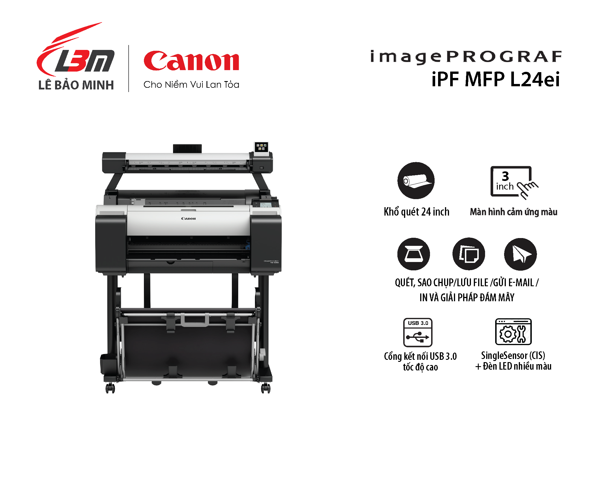 imagePROGRAF iPF MFP L24ei (dùng cho máy TM-5200 / TM-5205)