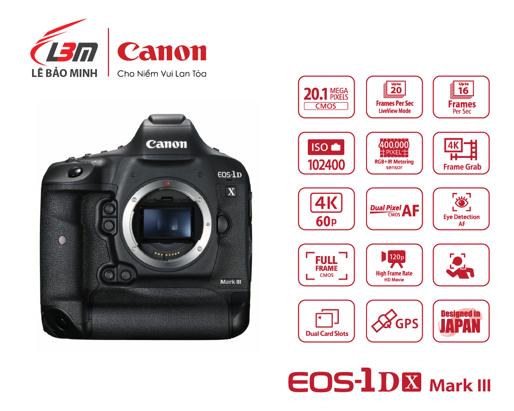 Máy ảnh Canon EOS 1DX Mk III Body