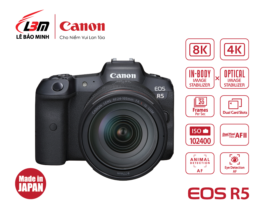 Máy ảnh Canon EOS R5 kit 24-105mm USM