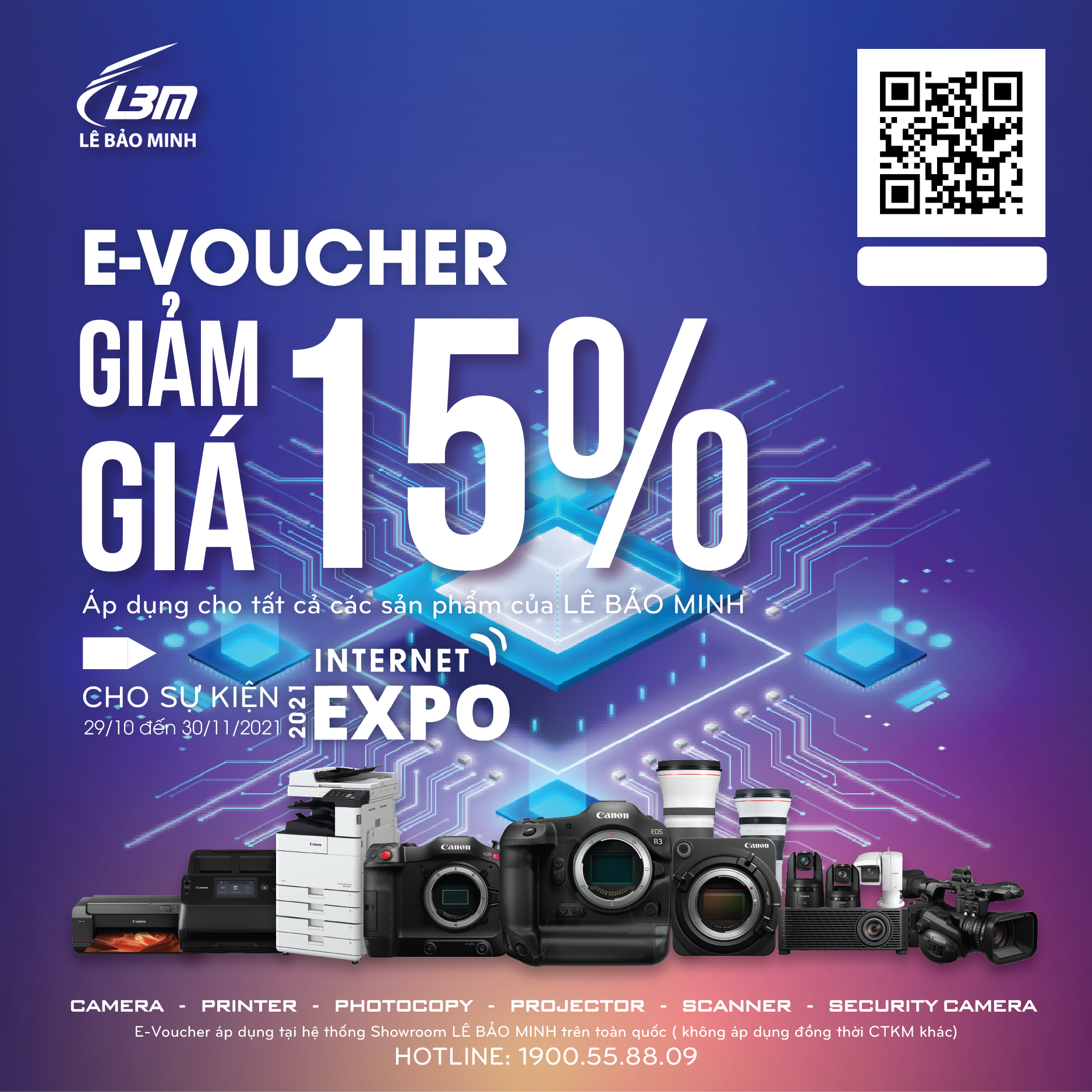 [CTKM] 1000 E-VOUCHER GIẢM GIÁ 15% ĐÃ SẴN SÀNG CHỜ BẠN TẠI GIAN HÀNG THỰC TẾ ẢO LÊ BẢO MINH TRÊN INTERNET EXPO 2021