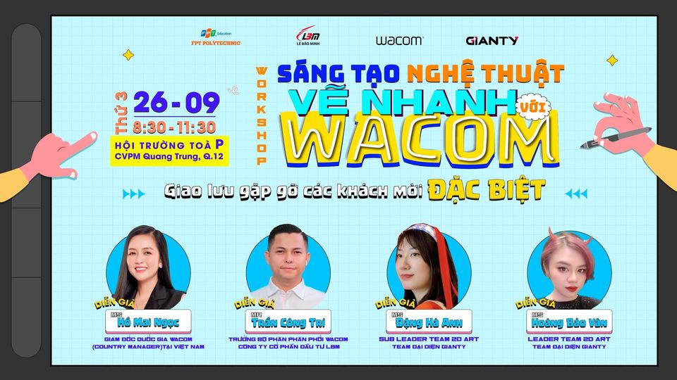 [NEWS] LÊ BẢO MINH TẠI WORKSHOP “SÁNG TẠO NGHỆ THUẬT – VẼ NHANH CÙNG WACOM”