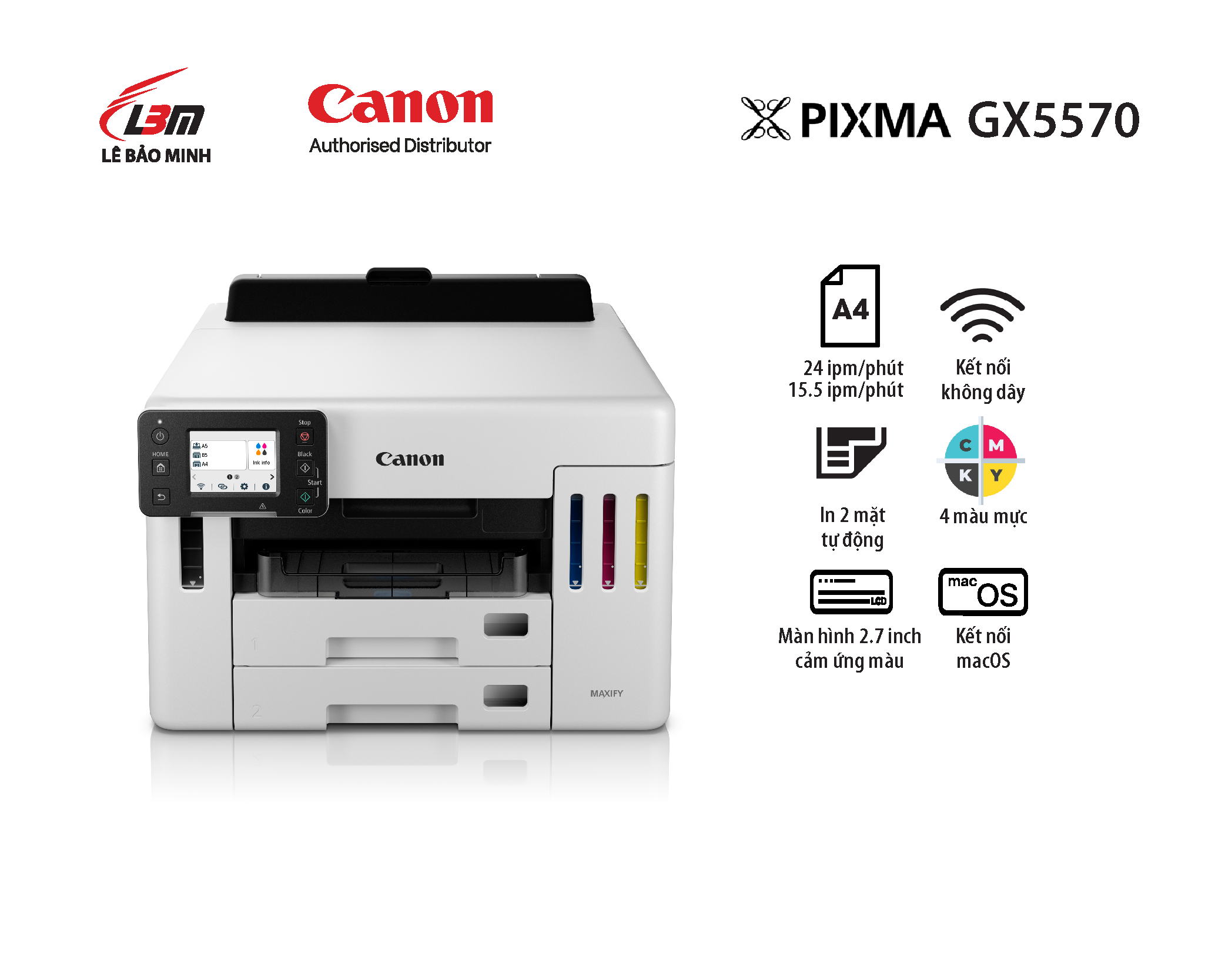 Maxify GX5570 Máy in Phun liên tục Canon đa năng