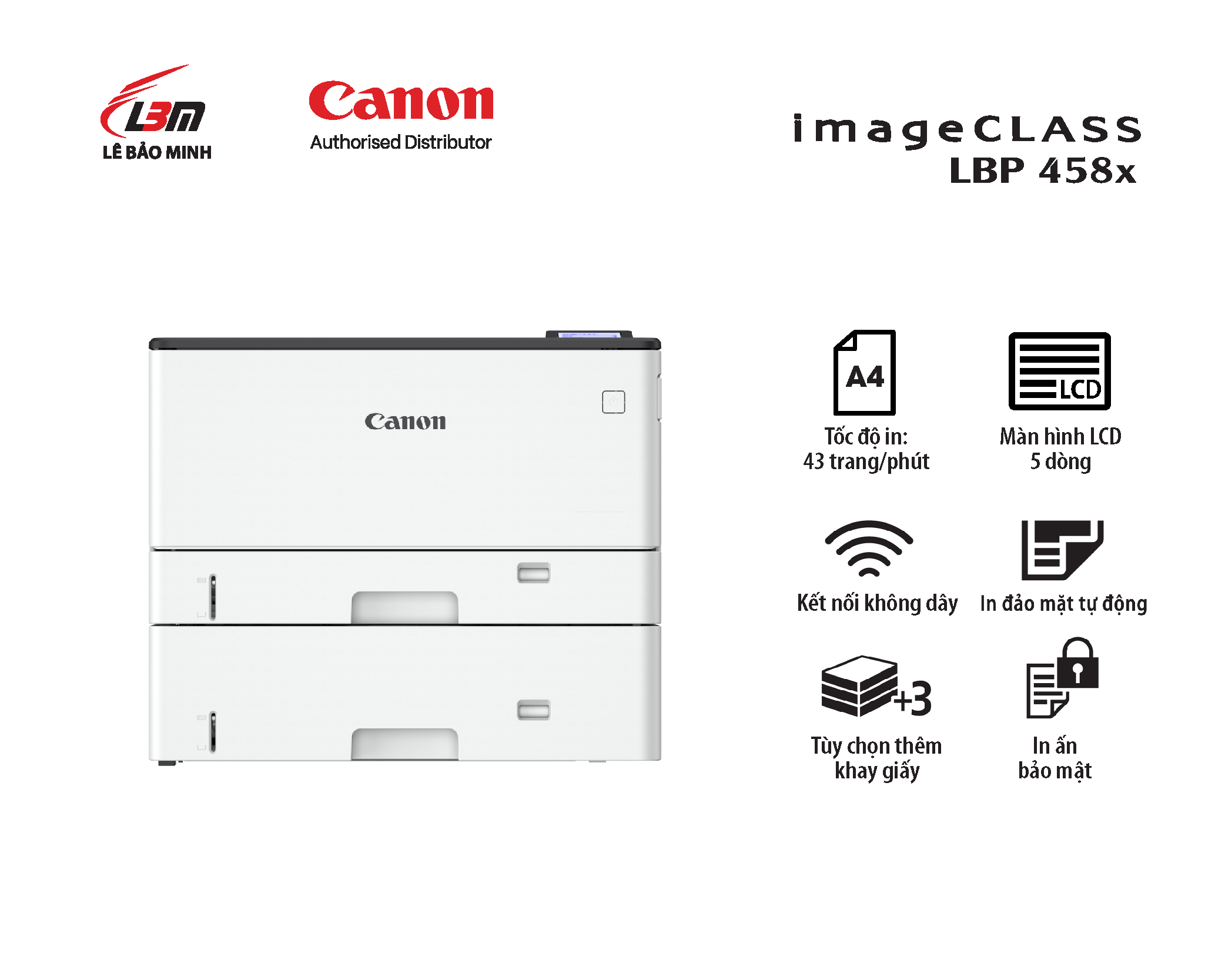 Máy in laser Canon LBP458x