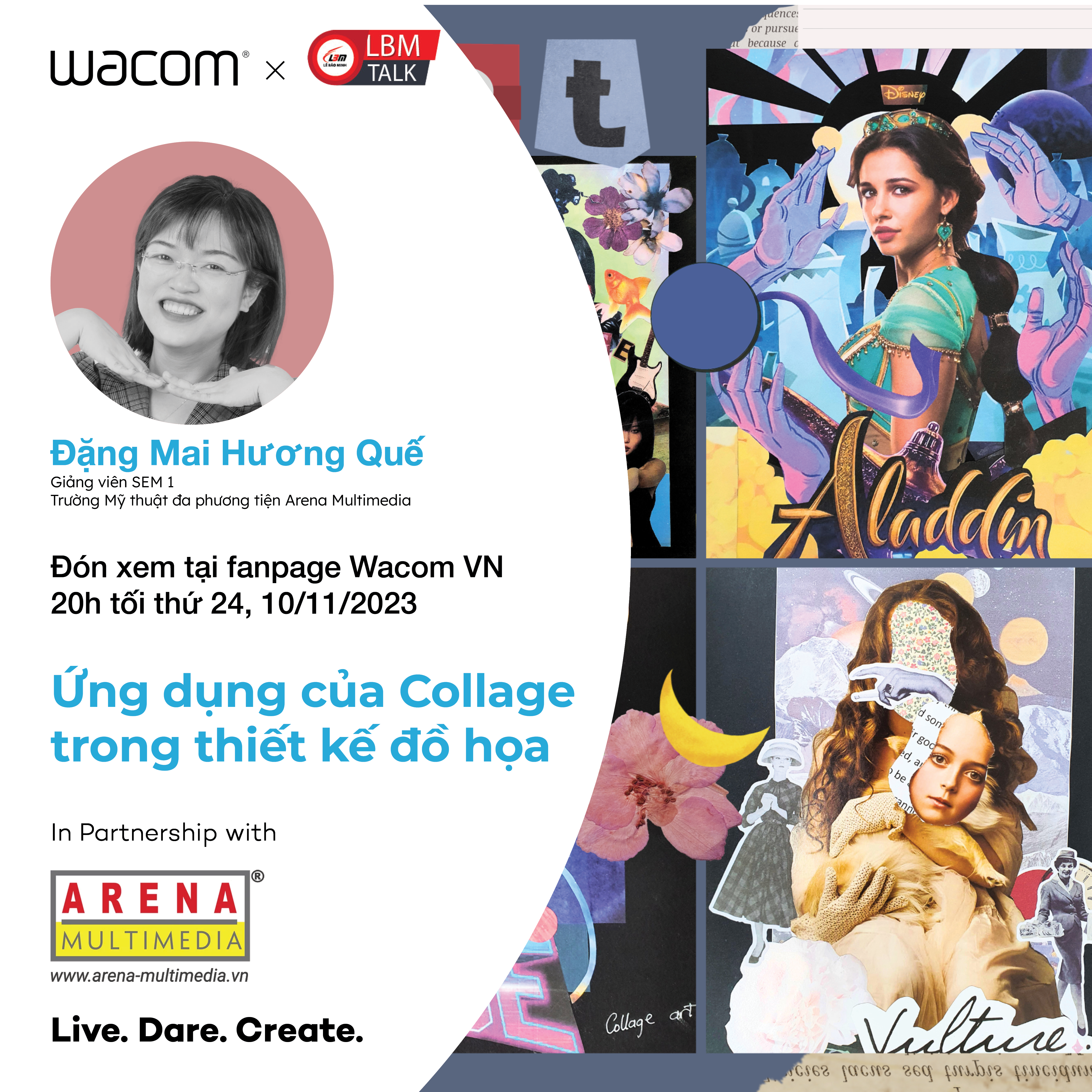 [NEWS] [[LIVESTREAM] [LBMxWACOM] | ỨNG DỤNG CỦA COLLAGE TRONG THIẾT KẾ ĐỒ HỌA