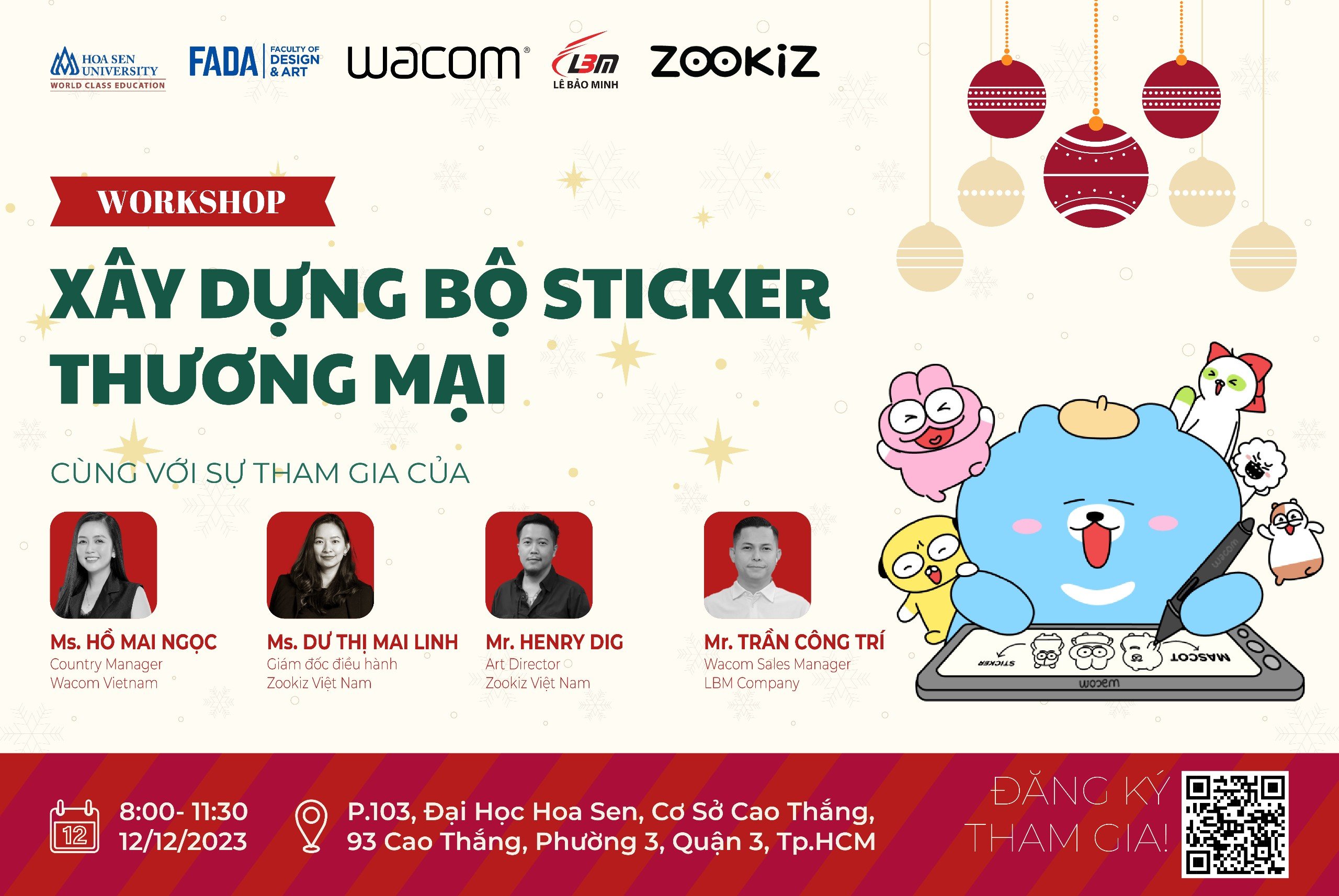 [NEWS] [LBM x Wacom VN x Đại Học Hoa Sen] | CUỘC THI VẼ “MINH HỌA THIỆP GIÁNG SINH” + WORKSHOP “XÂY DỰNG BỘ STICKER THƯƠNG MẠI”