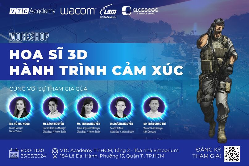 [NEWS] LBM X WACOM VN X VTC Academy | [WORKSHOP] HỌA SỸ 3D – HÀNH TRÌNH CẢM XÚC
