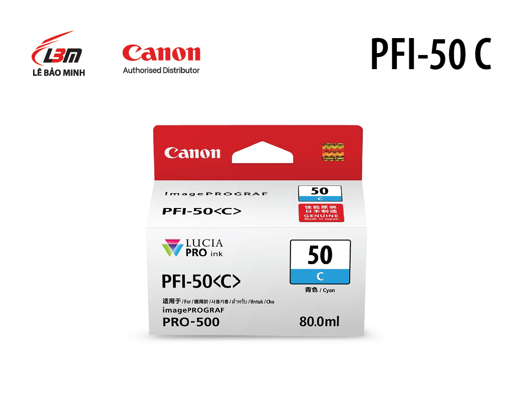 Hộp mực in Canon PFI-50 MBK/PBK/B/CO/C/GY/M/PC/PGY/PM/R/Y