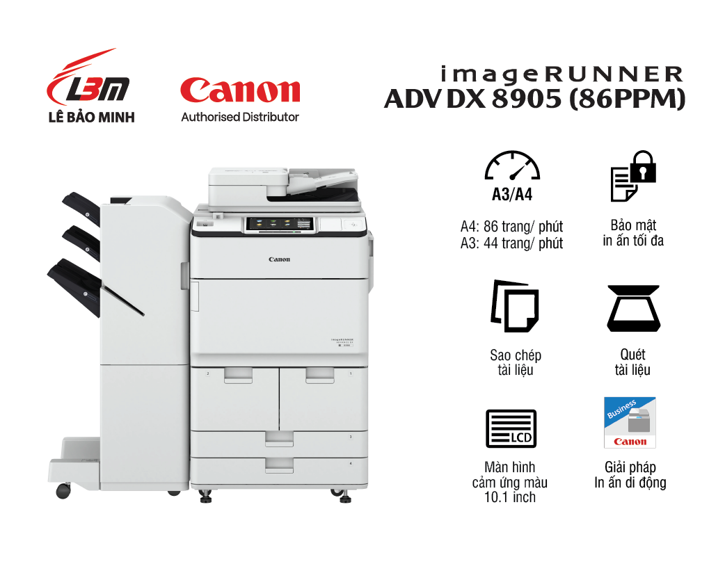 iR-ADV DX 8905 Máy photocopy Canon (86ppm)