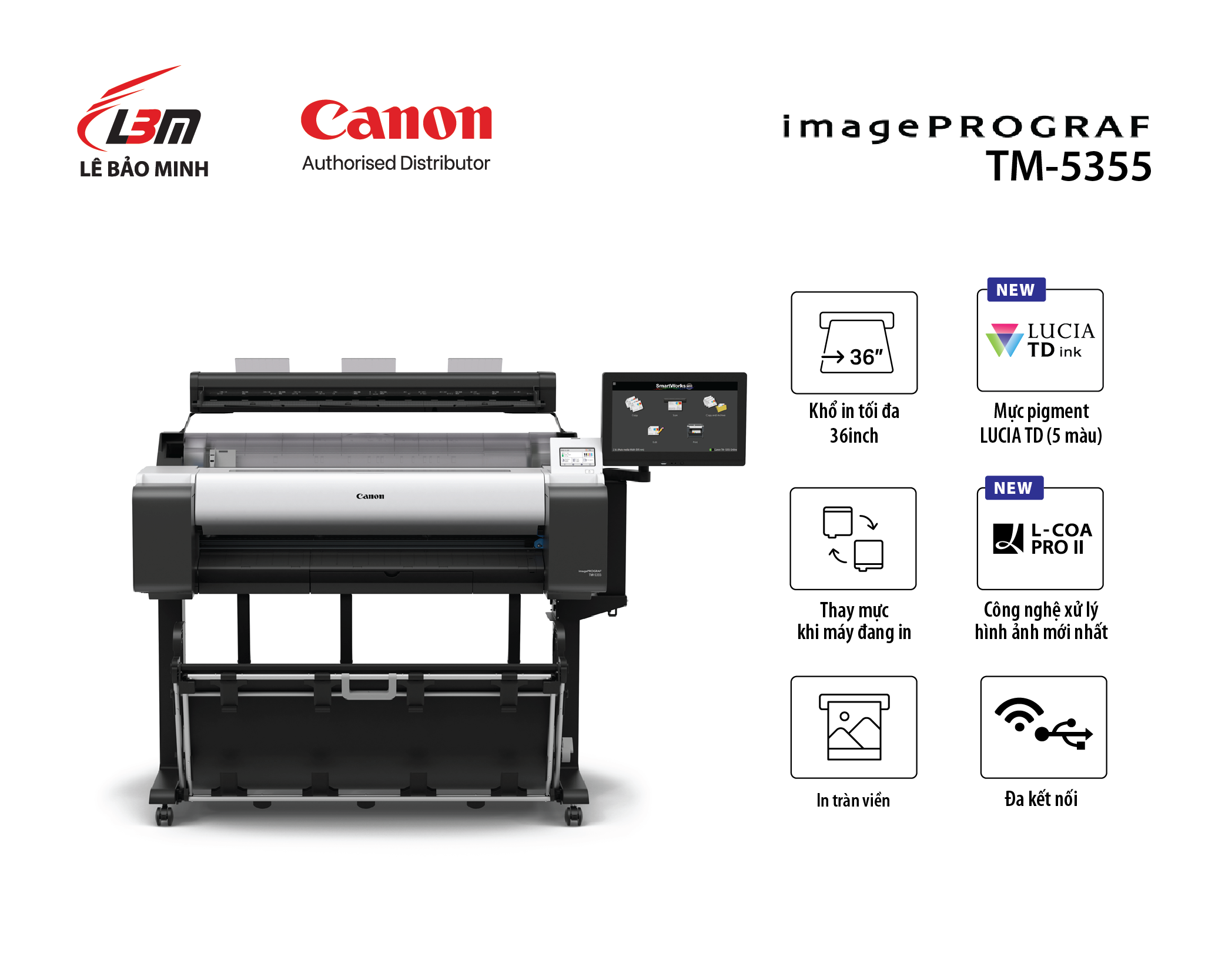 Bộ máy photocopy khổ lớn Canon TM-5355